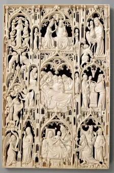 Leaf from a Diptych, British or French (?), 15th century (?). Creator: Unknown