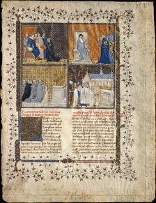 Leaf from a Manuscript of Valerius Maximus, ca. 1380-90. Creator: Workshop of Pierre Remiet (documented 1368-1396)