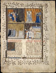 Leaf from a Manuscript of Valerius Maximus, ca. 1380-90. Creator: Workshop of Pierre Remiet (documented 1368-1396)