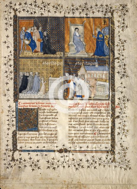 Leaf from a Manuscript of Valerius Maximus, French, ca. 1380-90. Creator: Unknown.