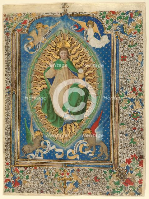 Leaf from a missal, about 1460. Creator: Antoine de Lonhy.