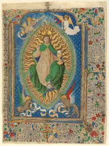 Leaf from a missal, about 1460. Creator: Antoine de Lonhy