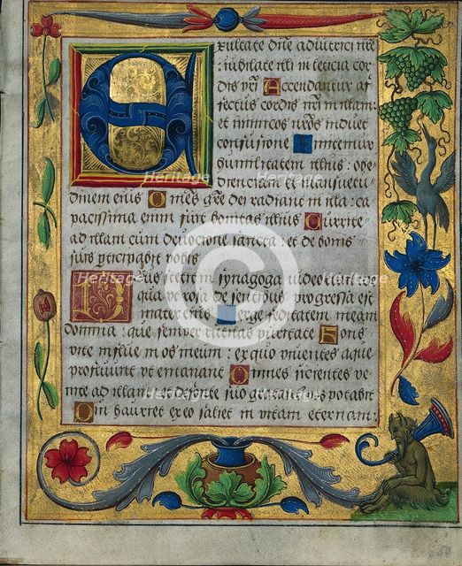 Leaf from a Psalter and Prayerbook...(1 of 3 Excised Leaves), c. 1524. Creator: Unknown.
