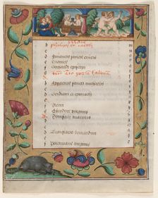 Leaf from a Psalter and Prayerbook: Calendar Page with Labors (verso), c. 1524. Creator: Unknown