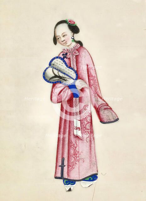 Leaf from Album of Costumes, 19th century. Creator: Unknown.