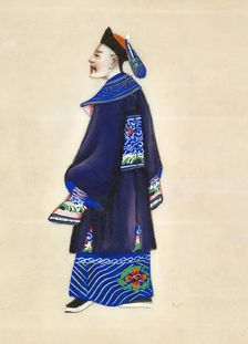 Leaf from Album of Costumes, 19th century. Creator: Unknown