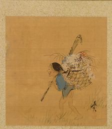 Leaf from Album of Seasonal Themes: Tea Jar and Cups, 1847. Creator: Shibata Zeshin (Japanese, 1807-1891)