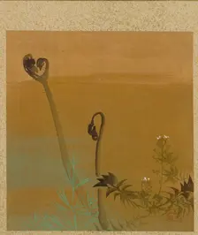 Leaf from Album of Seasonal Themes: Birds in Snow, 1847. Creator: Shibata Zeshin (Japanese, 1807-1891)