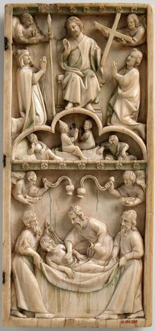 Leaf from an Ivory Diptych, French, 1250-1300. Creator: Unknown