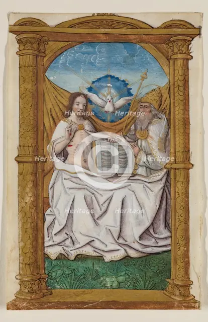 Leaf from Book of Hours: The Trinity, c1515. Creator: Master of Morgan 85.