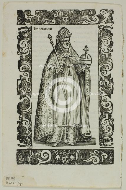 Leaf from Habiti antichi e moderni, plate 92 from Woodcuts from Books of the XVI Century, 1598... Creator: Cesare Vecellio.