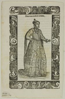 Leaf from Habiti antichi e moderni, plate 93 from Woodcuts from Books of the XVI Century, 1598... Creator: Cesare Vecellio