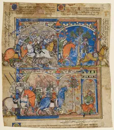 Leaf from the Morgan Picture Bible, about 1250. Creator: Unknown