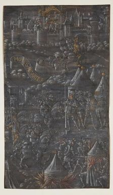 Leaf from Thenaud's TRIUMPHES: The Triumph of Force, 1517. Creator: Master of Thenaud's Triomphes