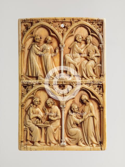 Leaf of a Writing Tablet, French, 14th century. Creator: Unknown.