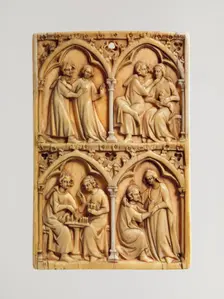 Leaf of a Writing Tablet, French, 14th century. Creator: Unknown
