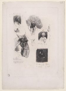 Leaf of Sketches, 1833-38. Creator: Alexandre Gabriel Decamps