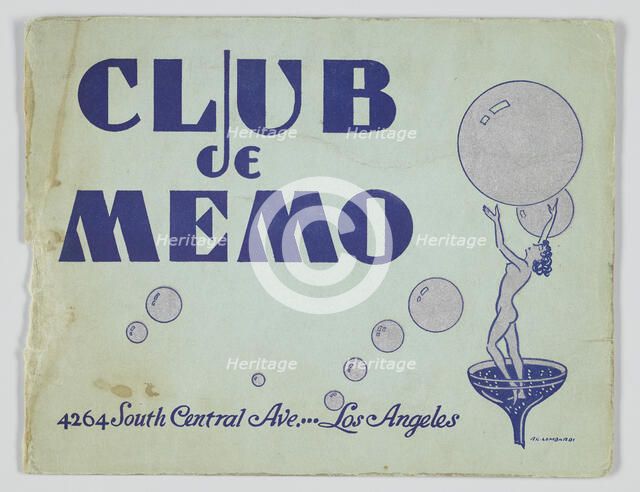 Leaflet for Club de Memo, ca. 1944. Creators: Unknown, R. C. Lombardi.