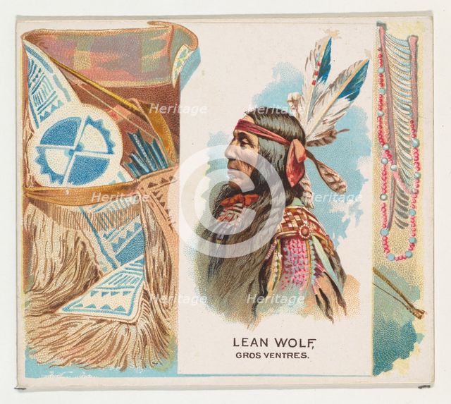 Lean Wolf, Gros Ventres, from the American Indian Chiefs series (N36) for Allen & Ginter C..., 1888. Creator: Allen & Ginter.