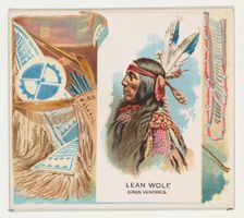 Lean Wolf, Gros Ventres, from the American Indian Chiefs series (N36) for Allen & Ginter C..., 1888. Creator: Allen & Ginter