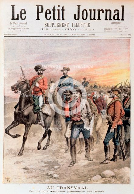 Leander Starr Jameson taken prisoner after the failure of the Jameson Raid, South Africa, 1896. Artist: Unknown