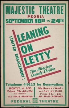 Leaning on Letty, Peoria, IL, [193-]. Creator: Unknown