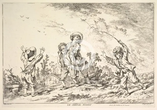 Leapfrog, mid to late 18th century. Creator: Jacques Gabriel Huquier.