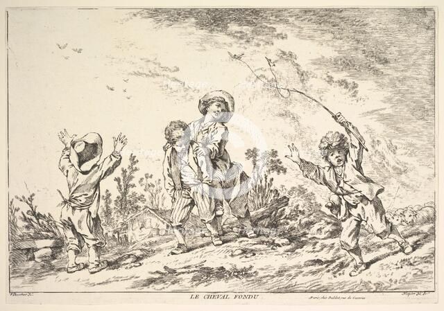 Leapfrog, mid to late 18th century. Creator: Jacques Gabriel Huquier.