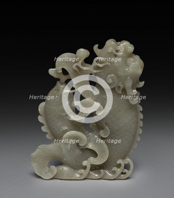 Leaping Carp, 1700s. Creator: Unknown.