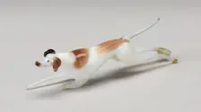 Leaping Dog, France, 18th century. Creator: Verres de Nevers