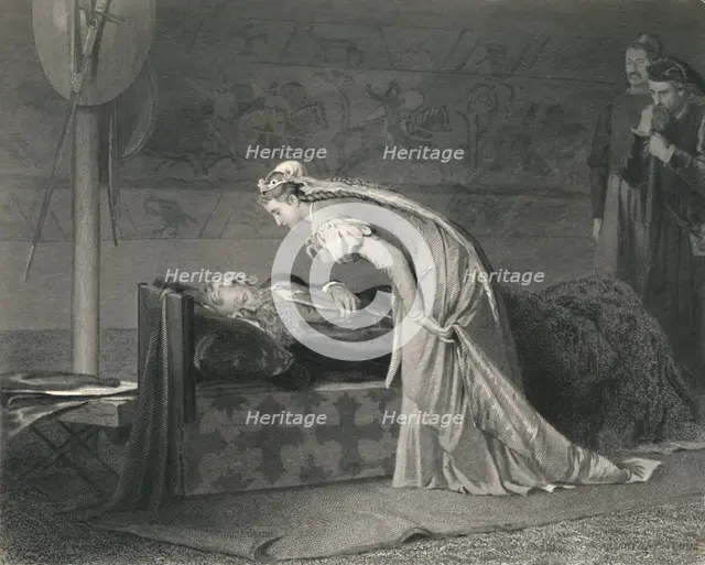 'Lear and Cordelia (King Lear)', c1870. Artist: W Ridgeway.