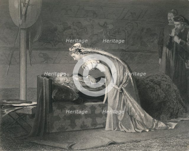 'Lear and Cordelia (King Lear)', c1870. Artist: W Ridgeway.