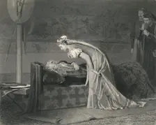 Lear and Cordelia (King Lear) c1870. Artist: W Ridgeway