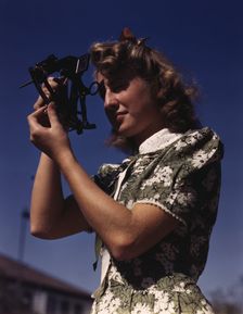 Learning how to determine latitude by using a sextant...Polytechnic High School, LA, Calif. , 1942. Creator: Alfred T Palmer