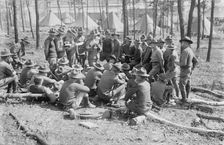 Learning pistol firing, Camp Upton, 15 Sept 1917. Creator: Bain News Service