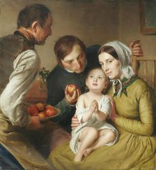 Learning to Ask (Reiter Family), 1854. Creator: Johann Baptist Reiter