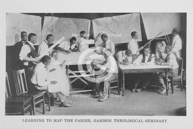 Learning to map the Parish, Gammon Theological Seminary, 1922. Creator: Unknown.