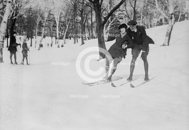 Learning to ski, Quebec, between c1915 and c1920. Creator: Bain News Service.