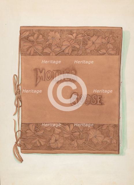 Leather Book Cover, c. 1936. Creator: Vera Van Voris.