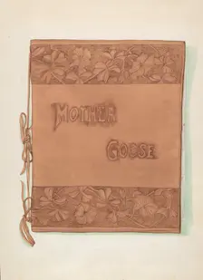 Leather Book Cover, c. 1936. Creator: Vera Van Voris