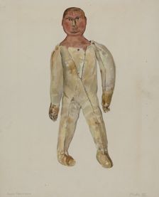 Leather Bodied Doll, c. 1936. Creator: Jane Iverson
