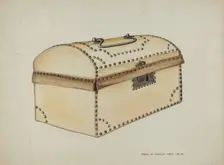 Leather Covered Box, c. 1937. Creator: Majel G. Claflin
