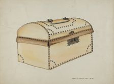 Leather Covered Box, c. 1937. Creator: Majel G. Claflin