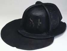 Leather fireman's helmet