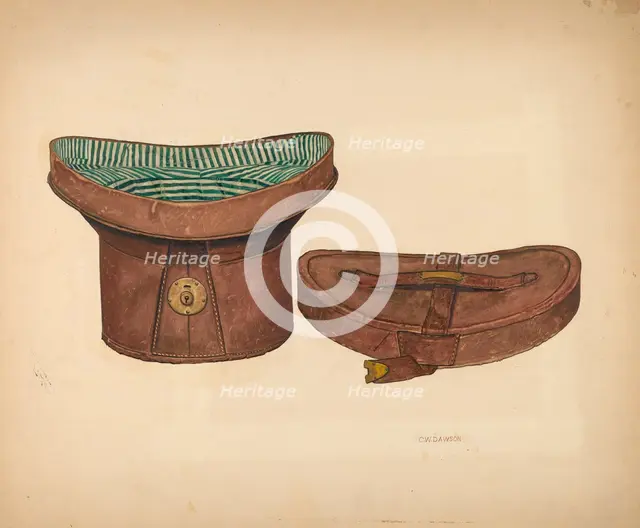 Leather Hat Box, c. 1940. Creator: Clarence W Dawson.