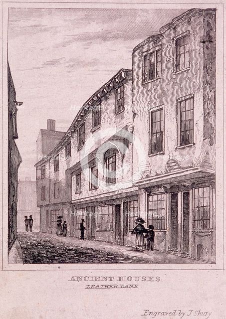 Leather Lane, London, c1830. Artist: J Shury
