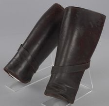 Leather leggings worn by Peter L. Robinson, Sr. during World War I, ca. 1917. Creator: Unknown