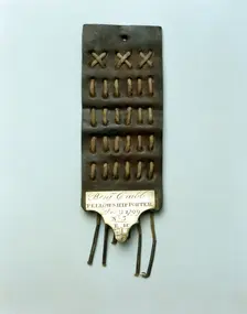 Leather porter's tally, 1799. Creator: Unknown