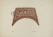 Leather Purse Top, c. 1940. Creator: Lyman Young