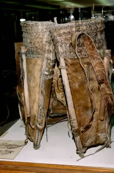 Leather Russacks found in Salt Mines of Hallstatt, Austria. Celtic Iron Age, c6th century BC
